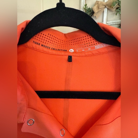 Nike Tiger Woods Collection Golf Polo Shirt Men’s Size XL Orange Dri-fit - Picture 4 of 6